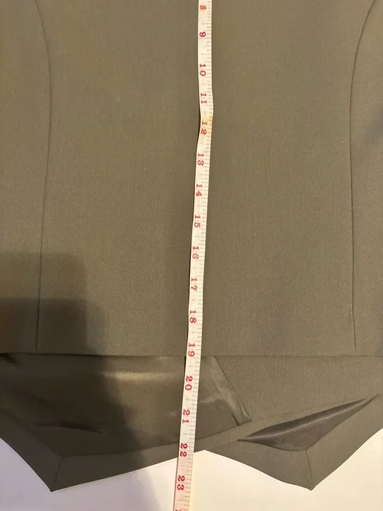 Sleeveless Asymmetric Button Front Top - Olive - Picture 6 of 8